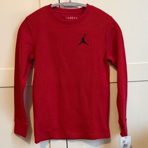NWT Jordan Kids Red Long Sleeve thermal tee Mediun